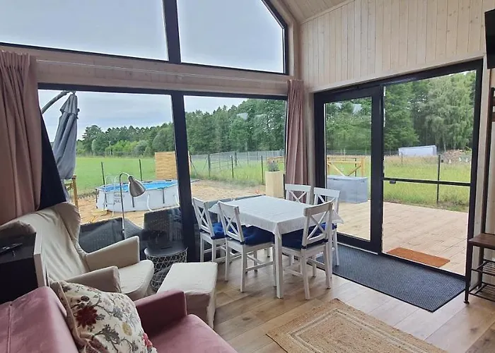 Dom wakacyjny Mazurski Całoroczny Nad Jeziorem Z Jacuzzi *